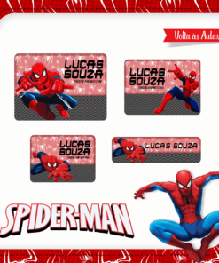 Kit Etiquetas Escolares Homem Aranha