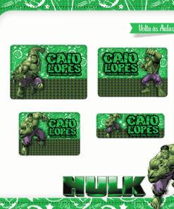 Kit Etiquetas Escolares Hulk