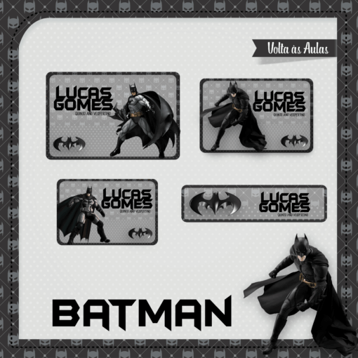 Kit Etiquetas Escolares Batman