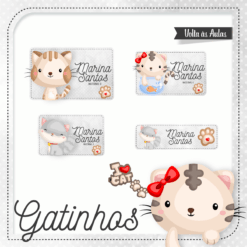 Kit Etiquetas Gatinho