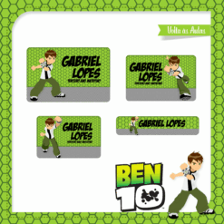 Kit Etiquetas Escolares Ben 10