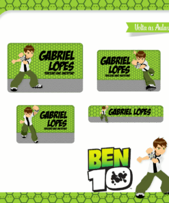 Kit Etiquetas Escolares Ben 10