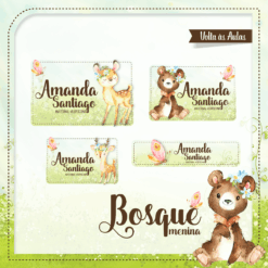 Kit Etiquetas Escolares Bosque