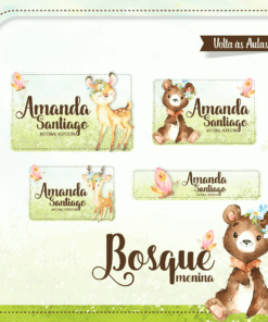 Kit Etiquetas Escolares Bosque