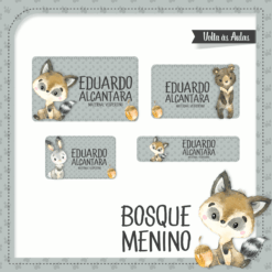 Kit Etiquetas Escolares Bosque
