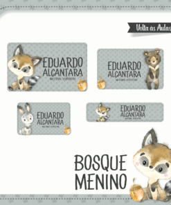 Kit Etiquetas Escolares Bosque