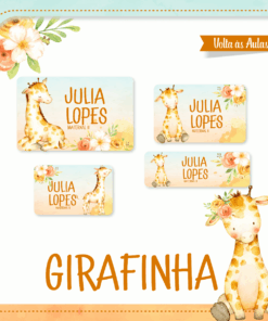 Kit Etiquetas Girafinha