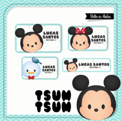 Kit Etiquetas Escolares Mickey Tsum