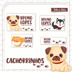 Kit Etiquetas Escolares Cachorrinho