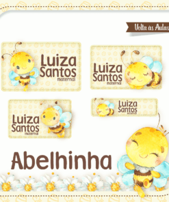 Kit Etiquetas Escolares Abelinha