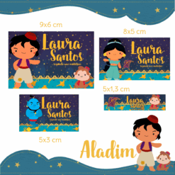 Kit Etiquetas Escolares Aladim