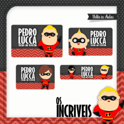 Kit Etiquetas Os Incríveis