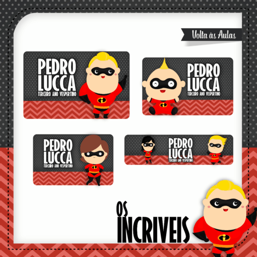 Kit Etiquetas Os Incríveis