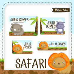 Kit Etiquetas Safari