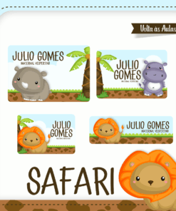 Kit Etiquetas Safari