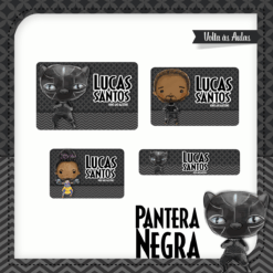 Kit Etiquetas Pantera Negra