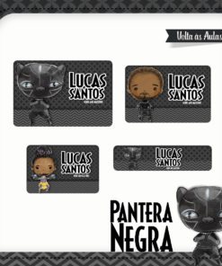 Kit Etiquetas Pantera Negra
