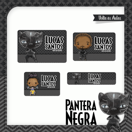 Kit Etiquetas Pantera Negra