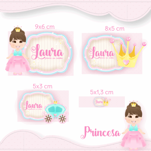 Kit Etiquetas Princesa