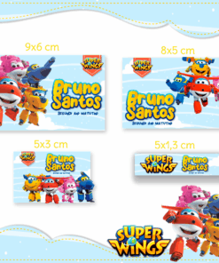 Kit Etiquetas Super Wings