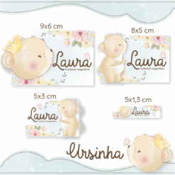 Kit Etiquetas Ursinha