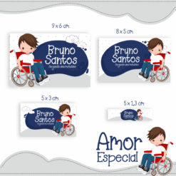 Kit Etiquetas Escolares Amor Especial Menino