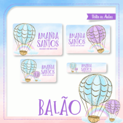 Kit Etiquetas Escolares Balão