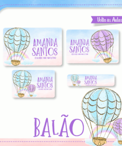 Kit Etiquetas Escolares Balão
