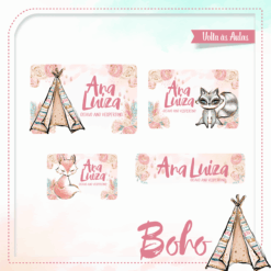 Kit Etiquetas Escolares Boho
