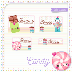 Kit Etiquetas Escolares Candy