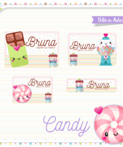 Kit Etiquetas Escolares Candy