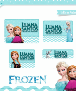 Kit Etiquetas Escolares Frozen