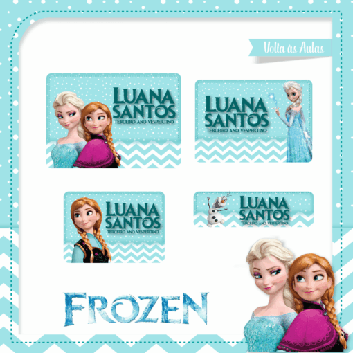 Kit Etiquetas Escolares Frozen