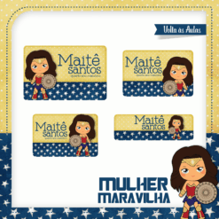 Kit Etiquetas Mulher Maravilha