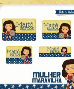 Kit Etiquetas Mulher Maravilha