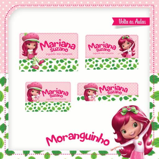Kit Etiquetas Moranguinho