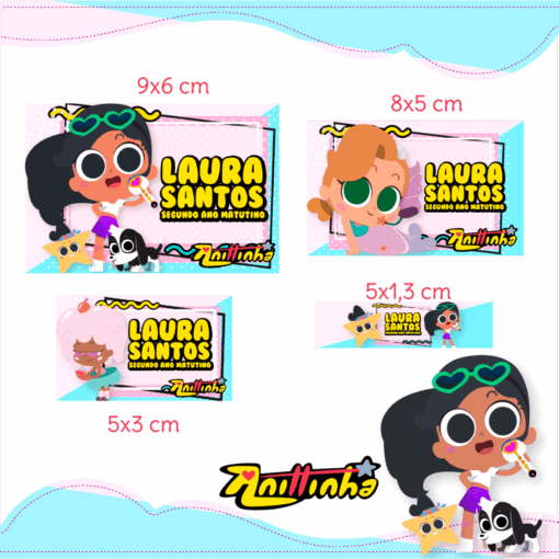 Kit Etiquetas Escolares Anitinha
