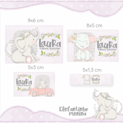 Kit Etiquetas Escolares Elefantinho