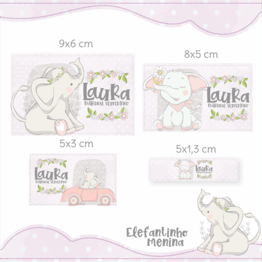 Kit Etiquetas Escolares Elefantinho