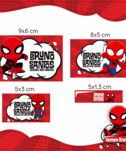 Kit Etiquetas Escolares Homem Aranha