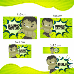 Kit Etiquetas Escolares Hulk
