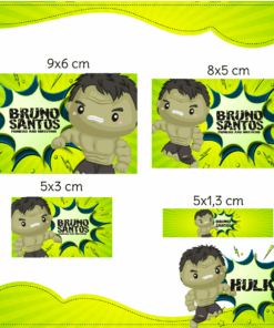 Kit Etiquetas Escolares Hulk