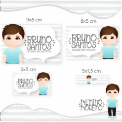 Kit Etiquetas Escolares Meninho