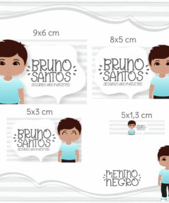 Kit Etiquetas Escolares Meninho
