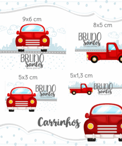 Kit Etiquetas Escolares Carrinho