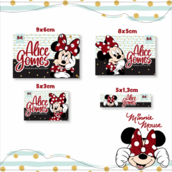 Kit Etiquetas Minnie Vermelha