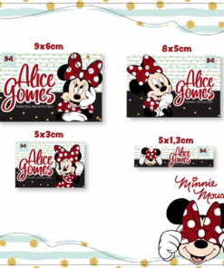 Kit Etiquetas Minnie Vermelha