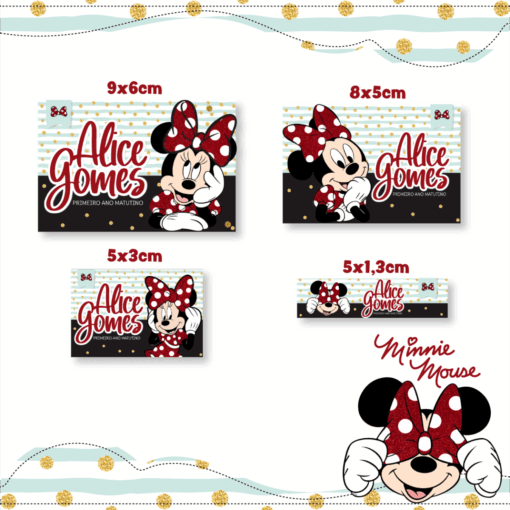 Kit Etiquetas Minnie Vermelha