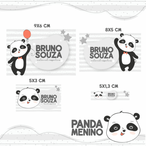 Kit Etiquetas Panda