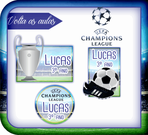 Kit Etiquetas Escolares Champions League